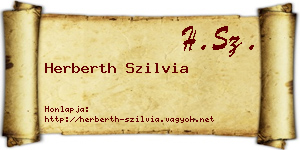 Herberth Szilvia névjegykártya